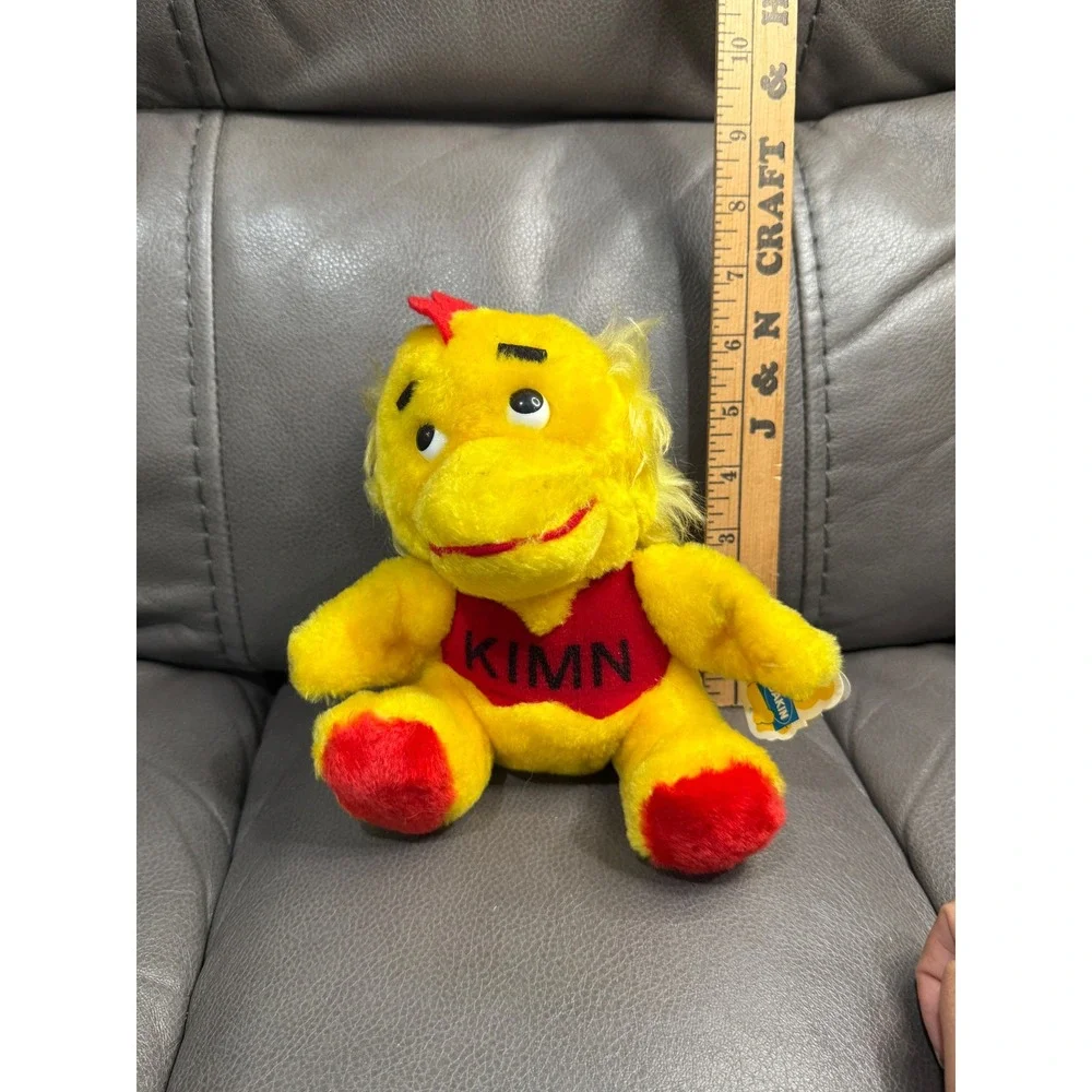 Vintage Dakin KIMN Radio Mascot Yellow Dragon Plush Stuffed Animal 9 Inch